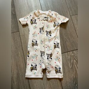 Hanna Andersson 100% Organic Cotton Peanuts Snoopy Firecracker PJs Size 3-6 Mo